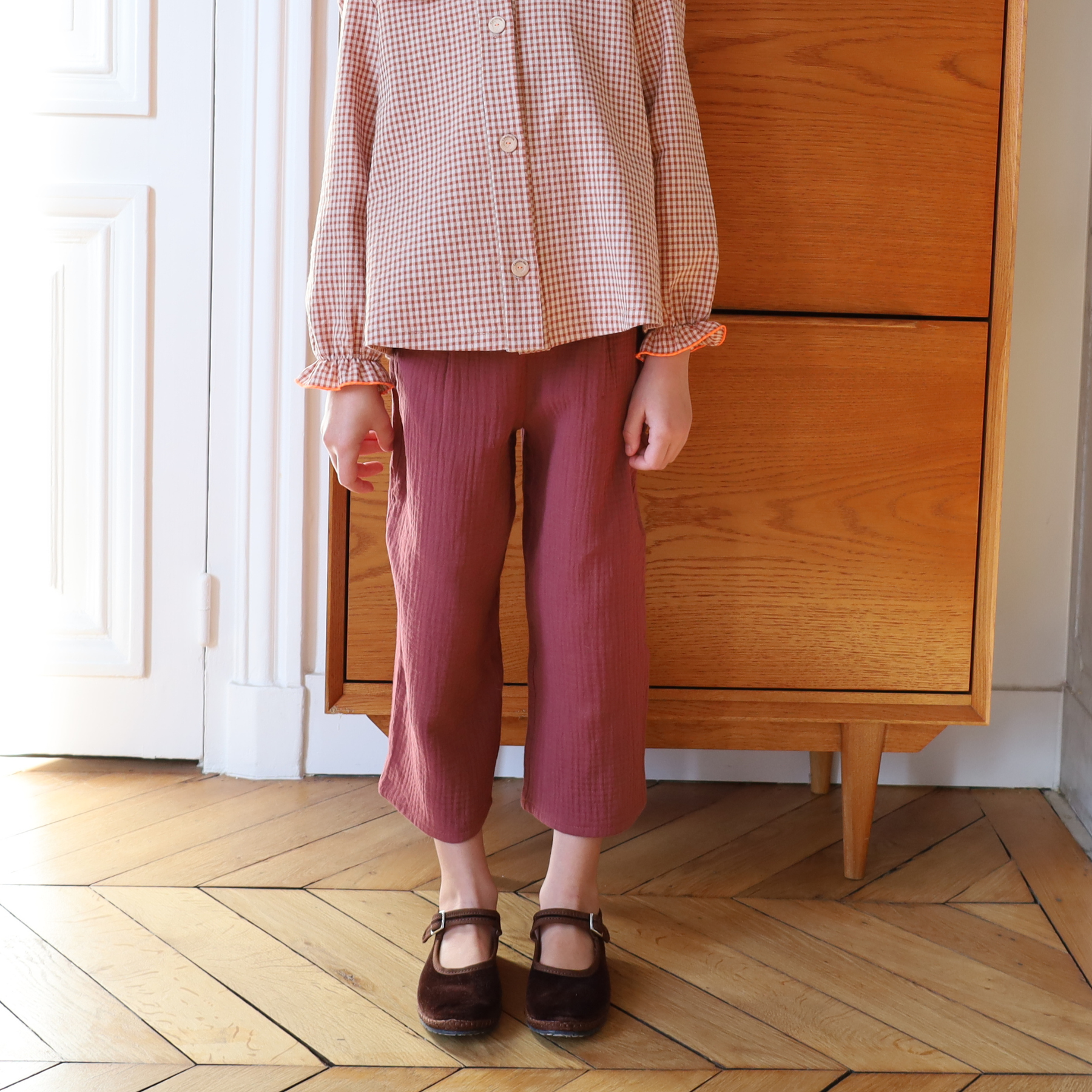Agathe Orange/Mauve Blouse