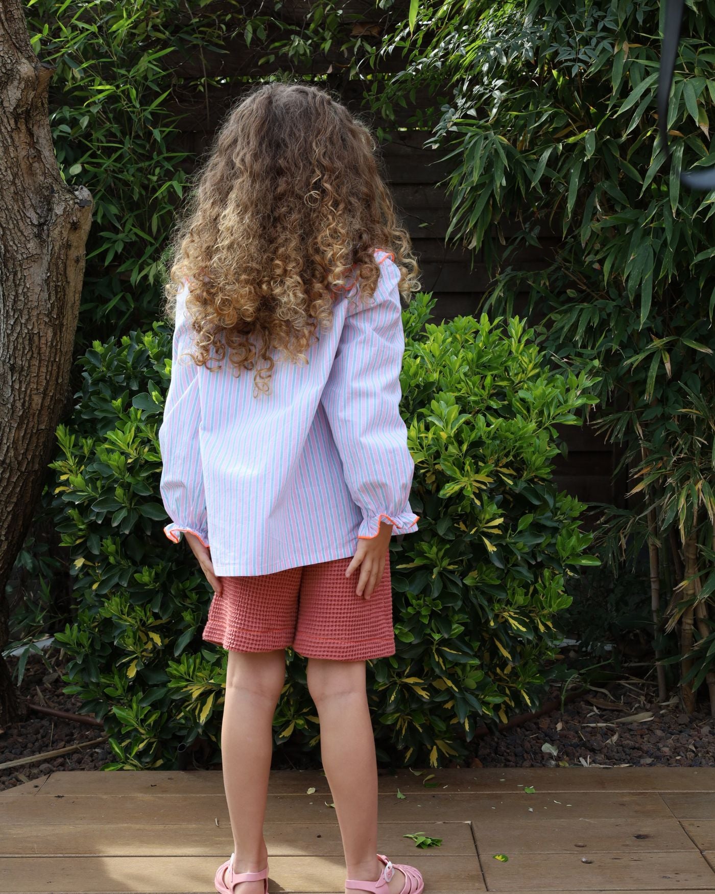 Mia Strawberry Striped Blouse