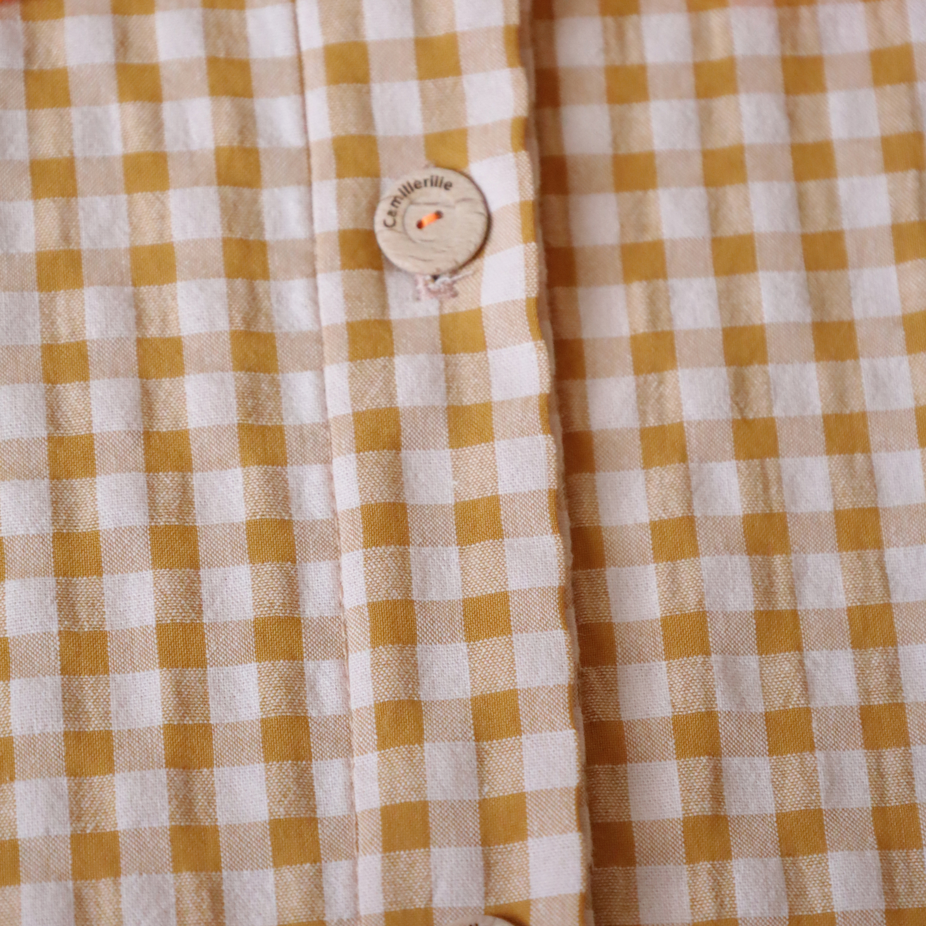 BLOUSE VICTOIRE VICHY MOUTARDE