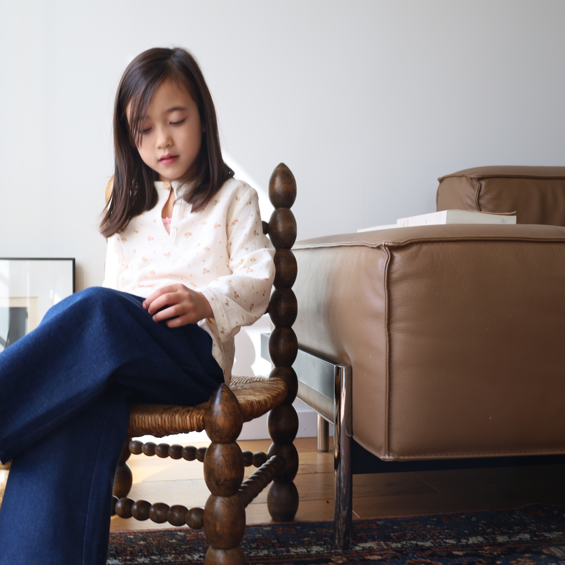 Agathe Orange/Mauve Blouse