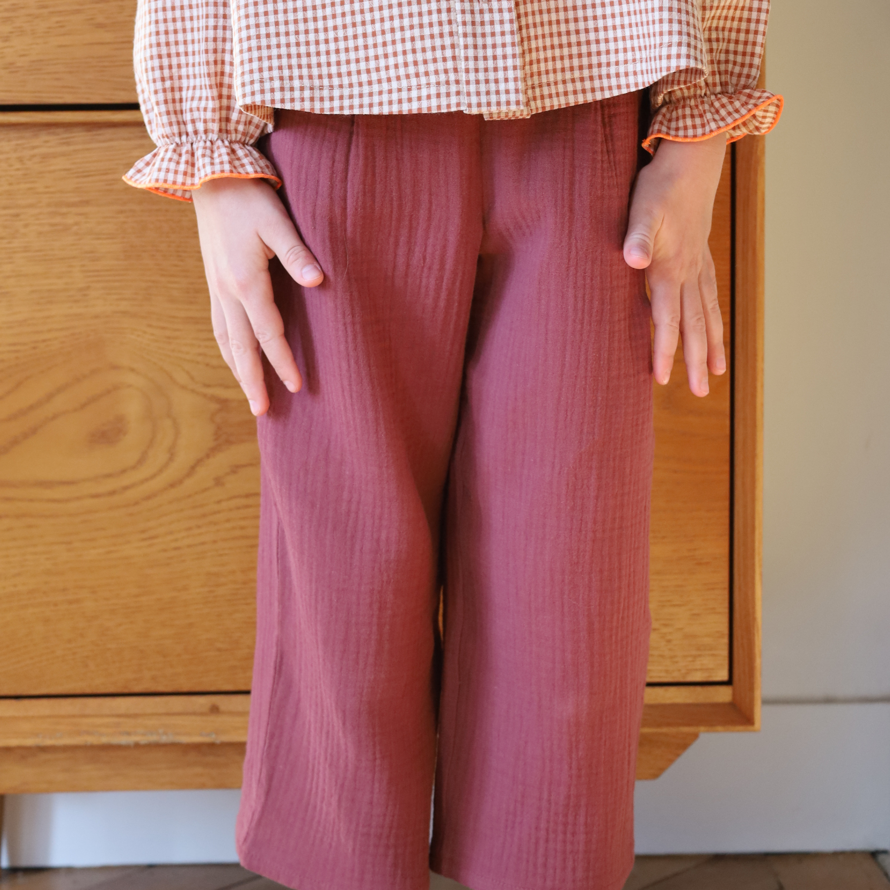 Agathe Orange/Mauve Blouse