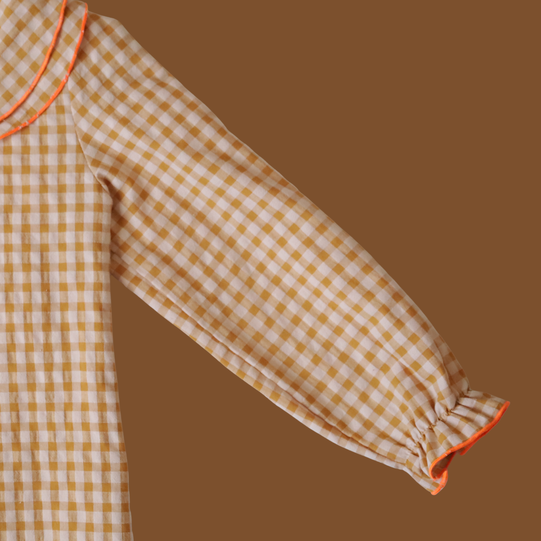 BLOUSE VICTOIRE VICHY MOUTARDE