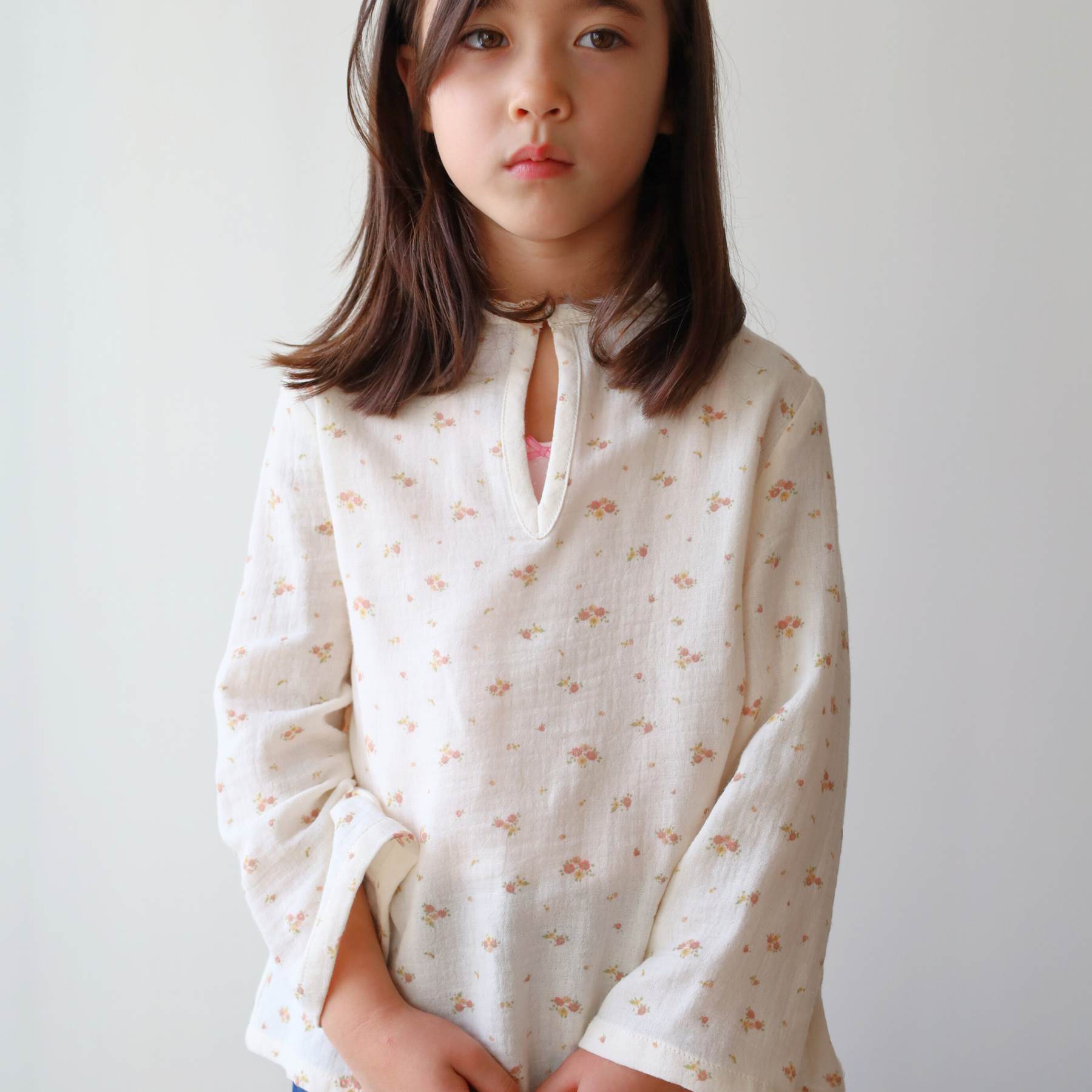 Agathe Orange/Mauve Blouse