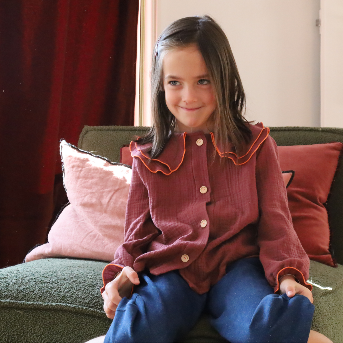 BLOUSE VICTOIRE BORDEAUX