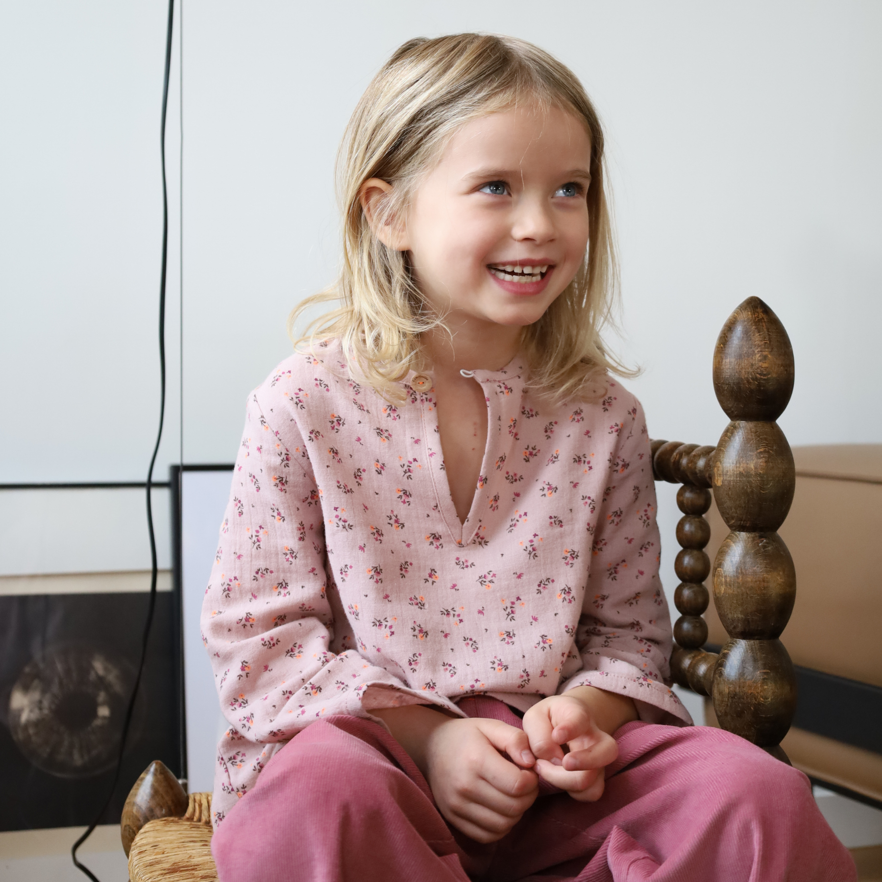 Agathe Orange/Mauve Blouse