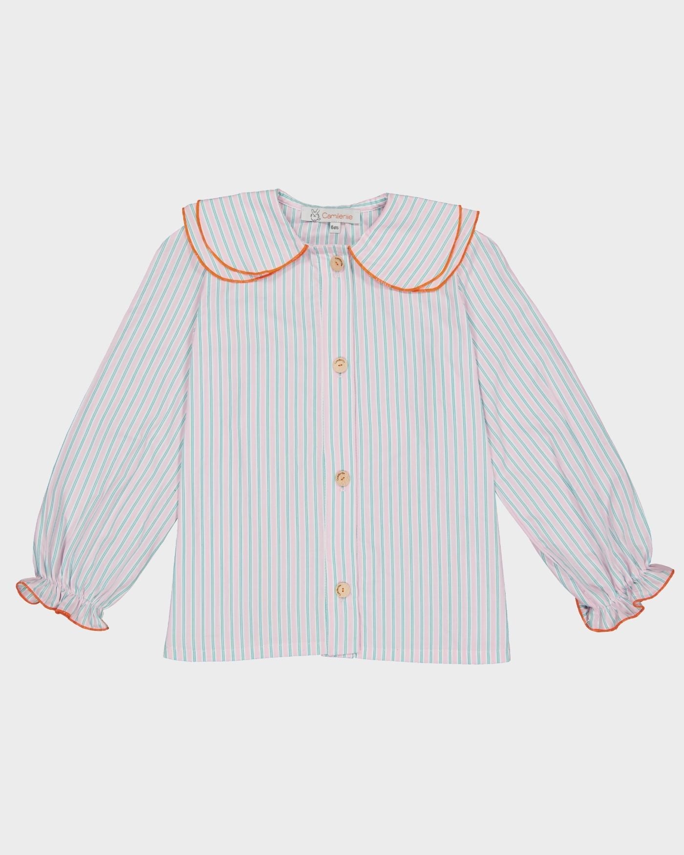 Mia Strawberry Striped Blouse
