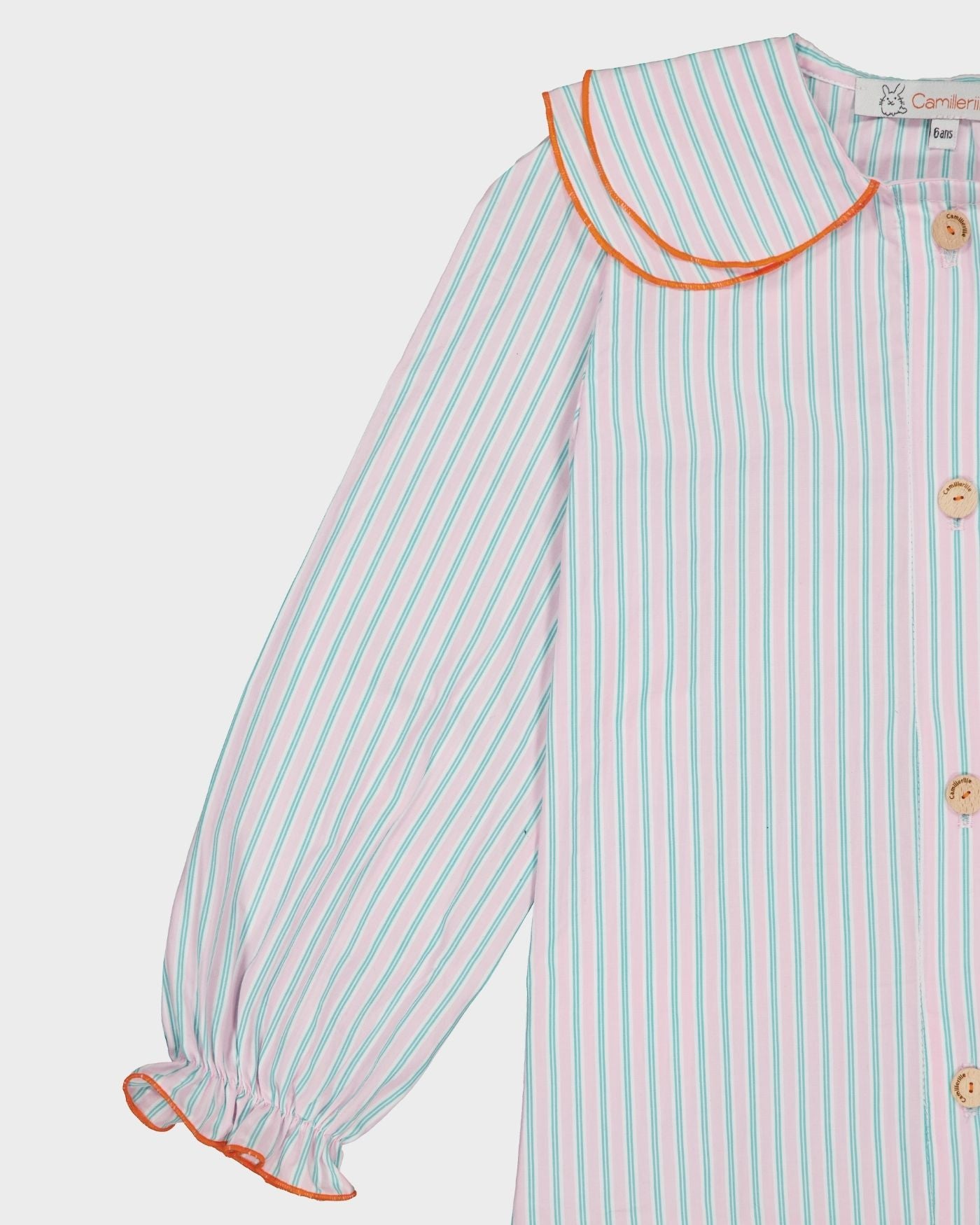 Mia Strawberry Striped Blouse