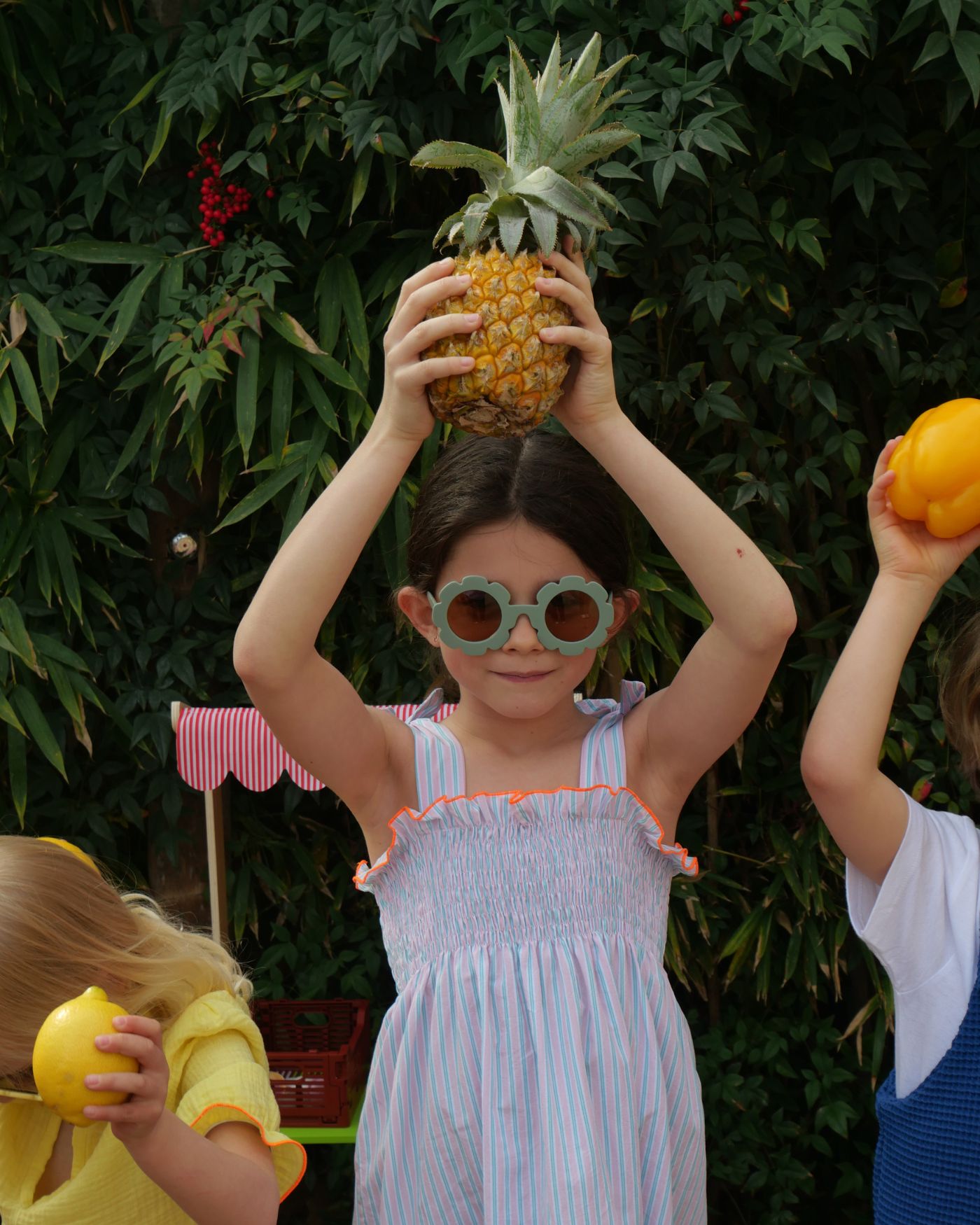 Colette Strawberry Striped Long Dress