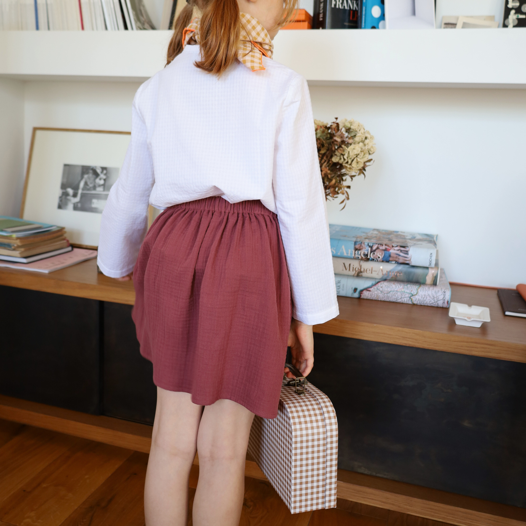 Agathe Orange/Mauve Blouse