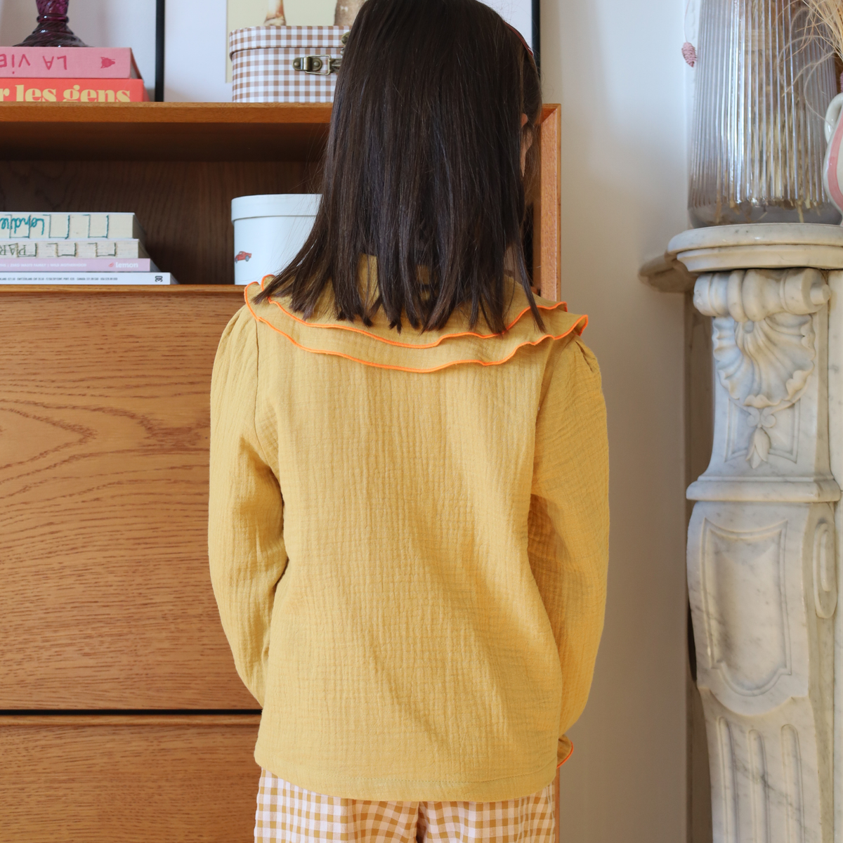 Agathe Orange/Mauve Blouse