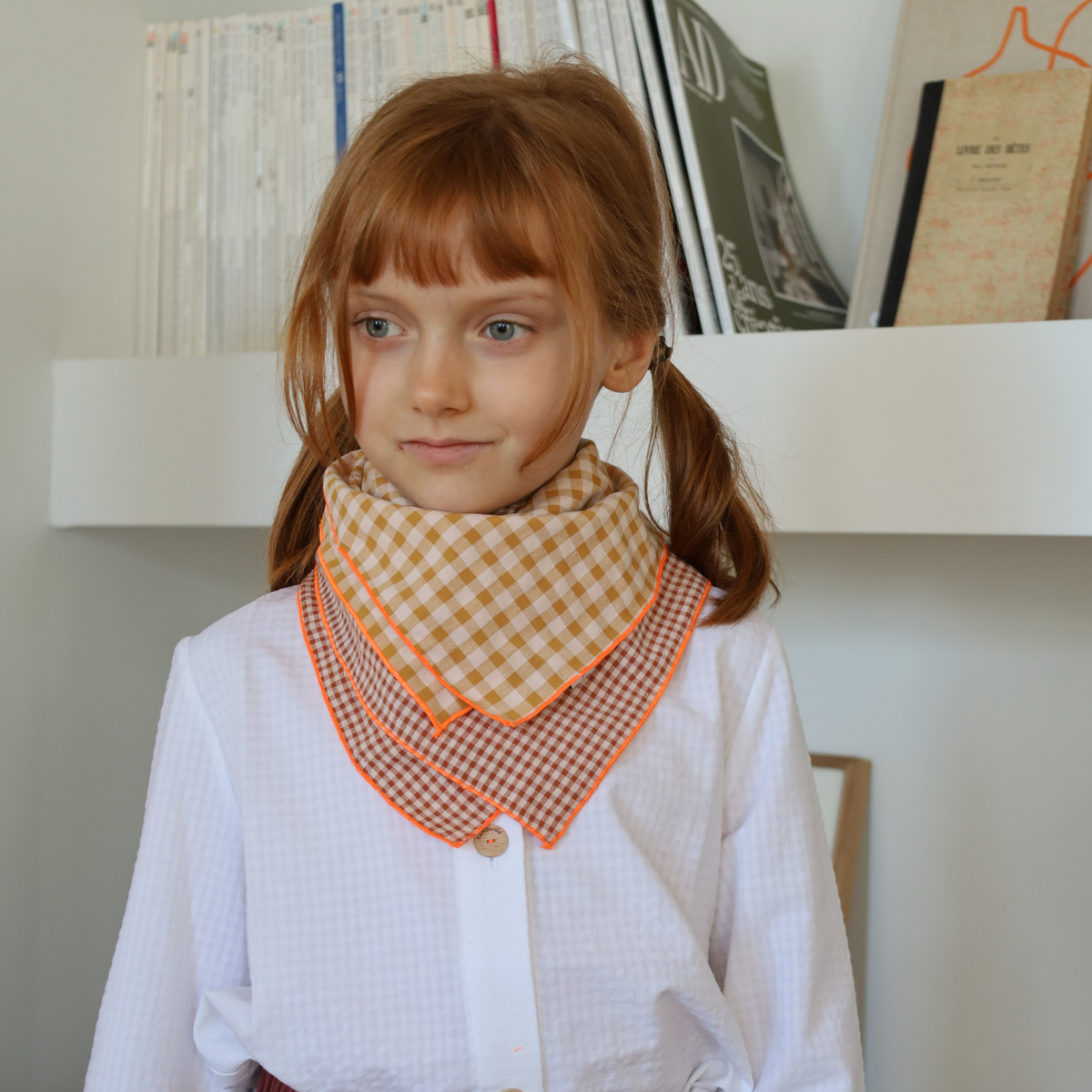 FOULARD ERNEST VICHY MOUTARDE