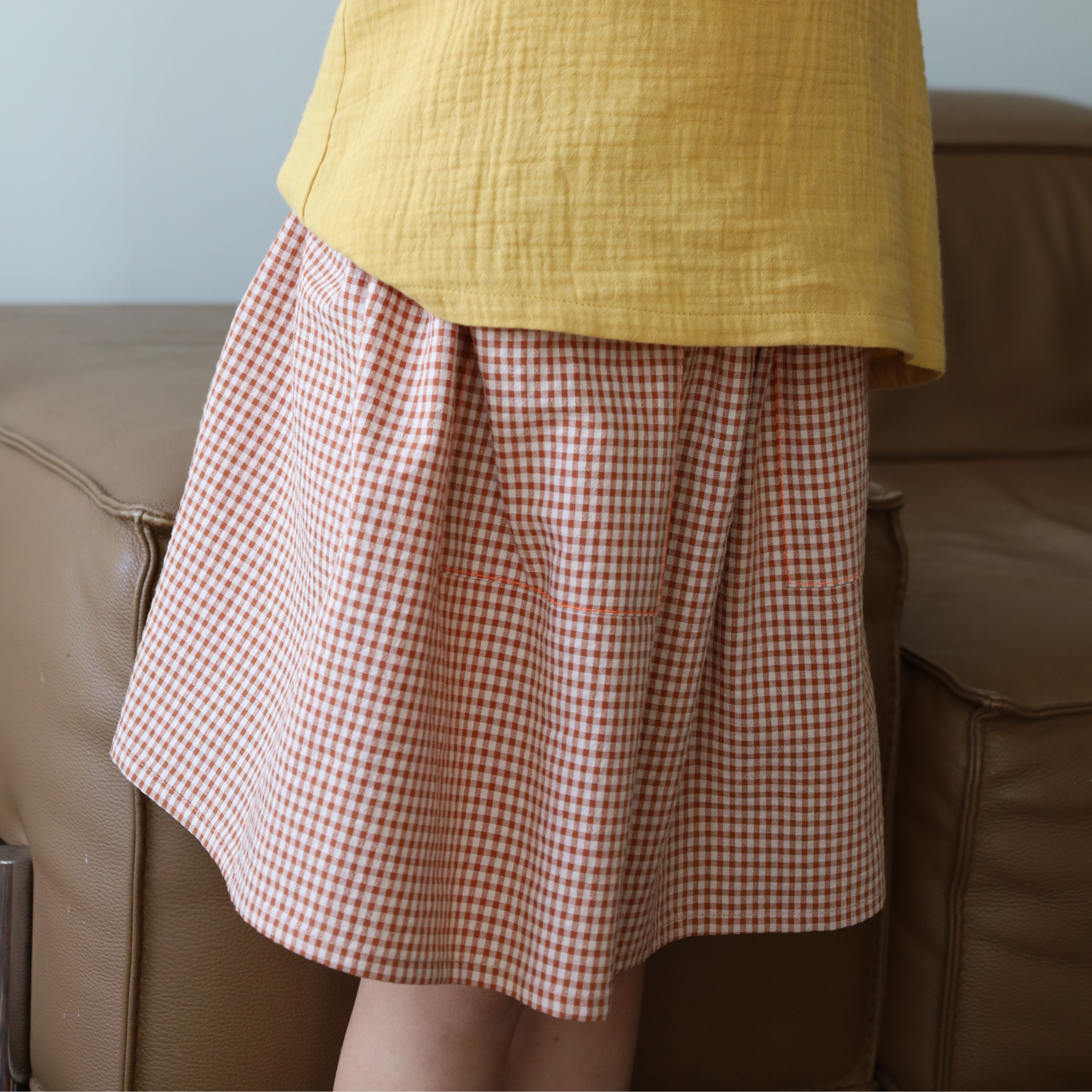 Agathe Orange/Mauve Blouse