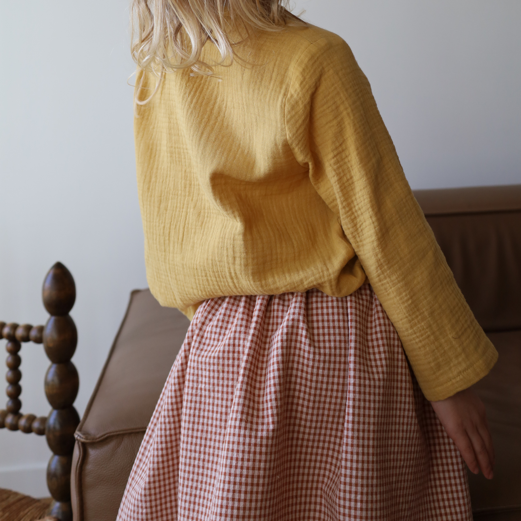 Agathe Orange/Mauve Blouse