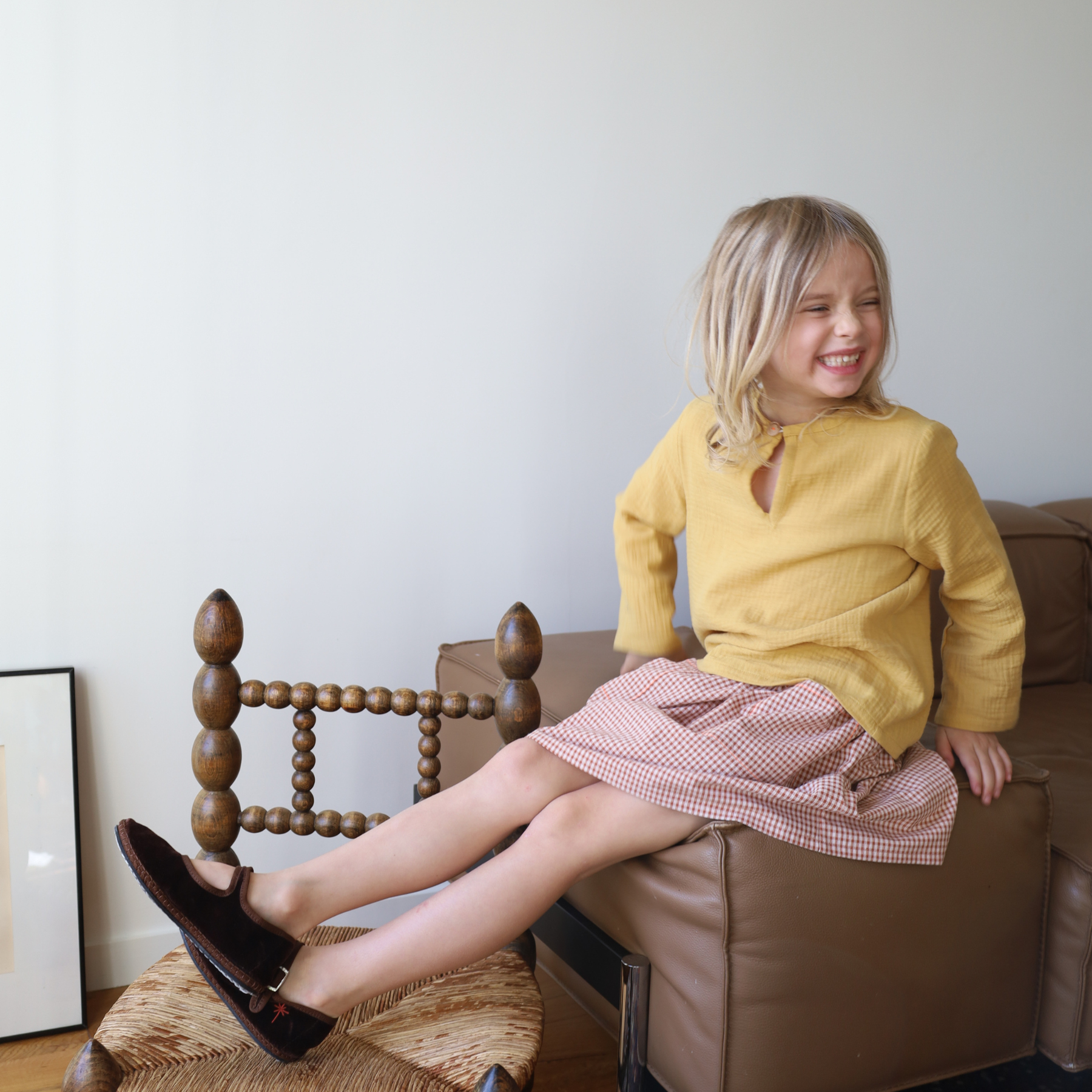 Agathe Orange/Mauve Blouse