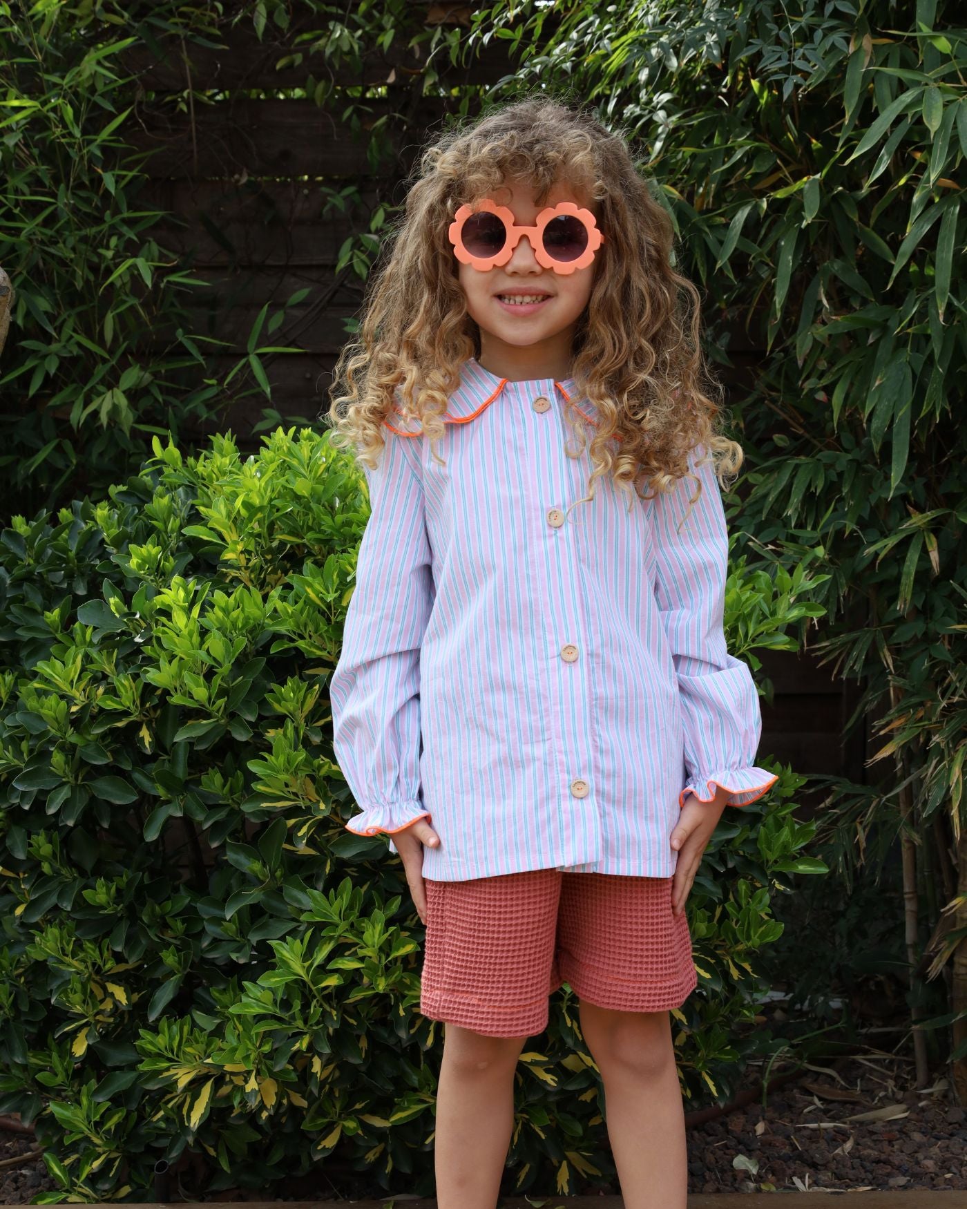 Mia Strawberry Striped Blouse