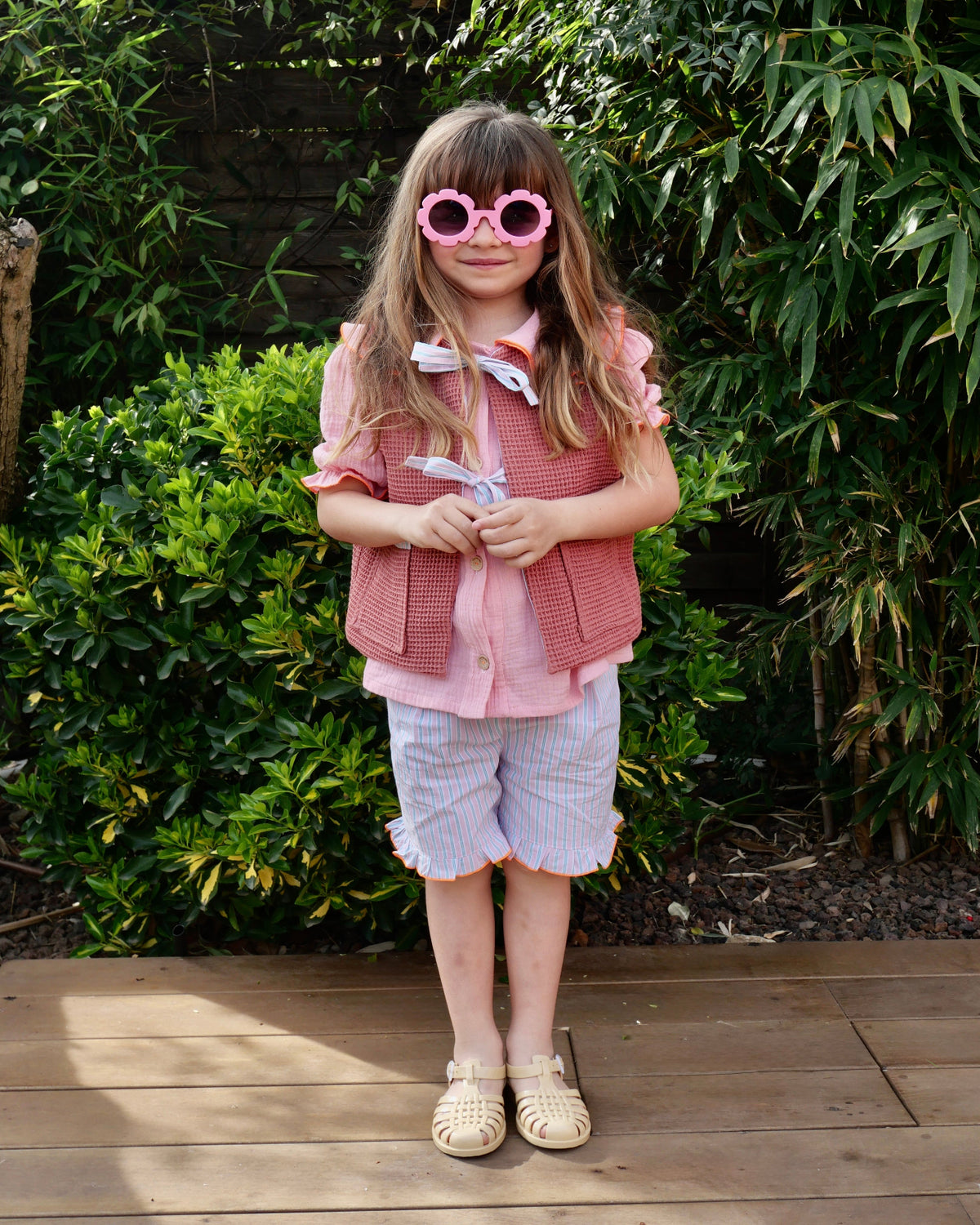 Short Pauline Fraise Rayé