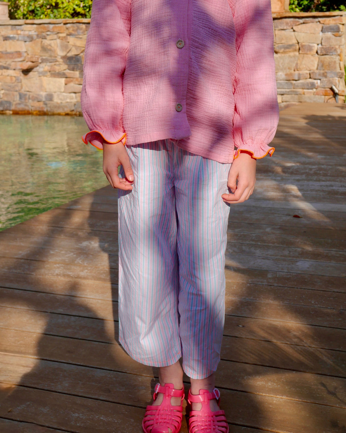 Michel Strawberry Striped Pants