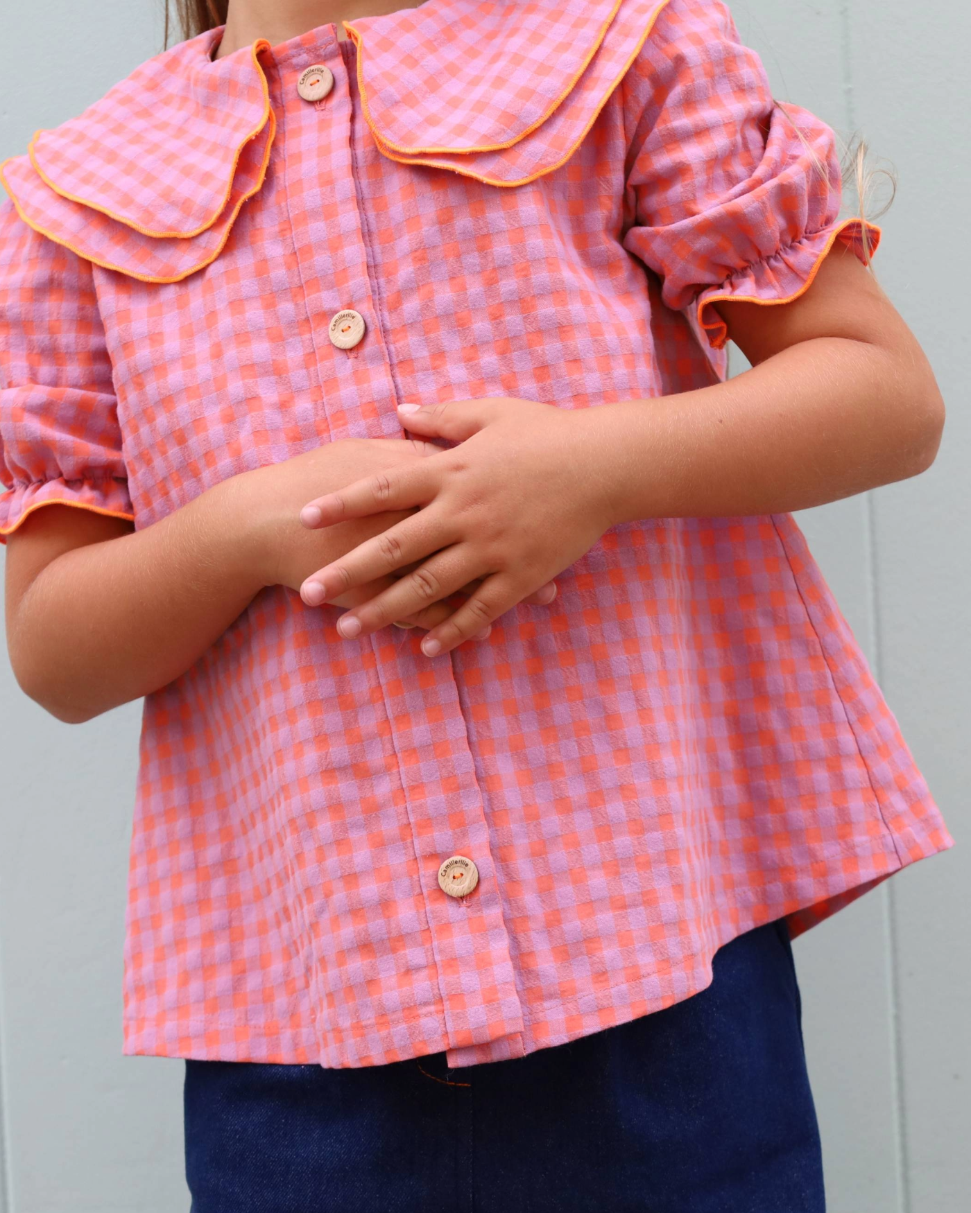 Blouse Agathe Orange/Mauve