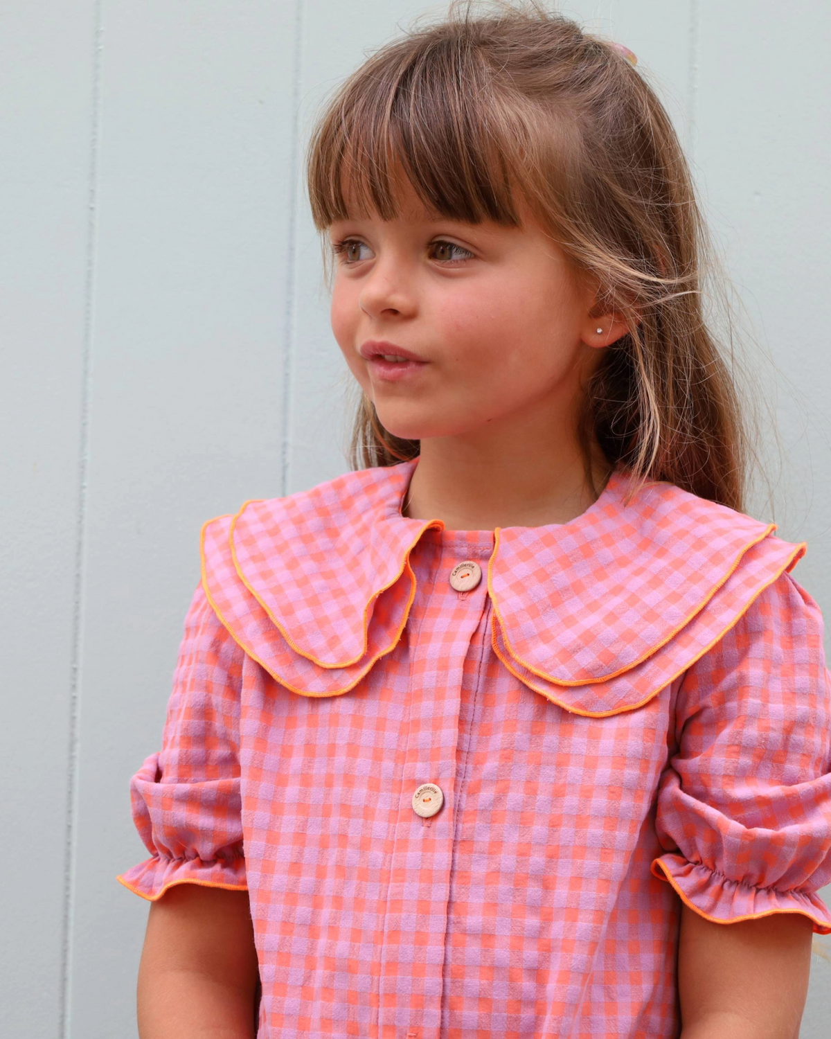 Agathe Orange/Mauve Blouse