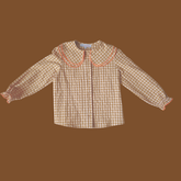 BLOUSE VICTOIRE VICHY MOUTARDE