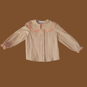 BLOUSE VICTOIRE VICHY MOUTARDE