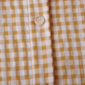 BLOUSE VICTOIRE VICHY MOUTARDE