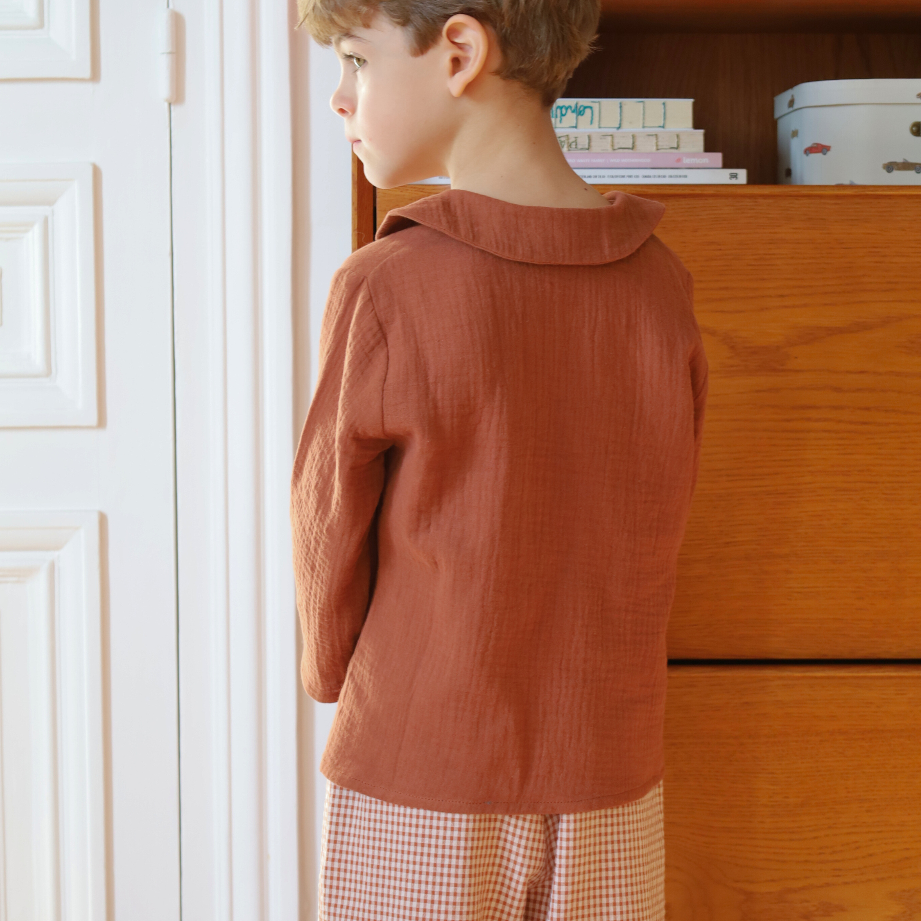 Agathe Orange/Mauve Blouse