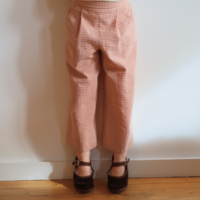 PANTALON MICHEL VICHY ARGILE