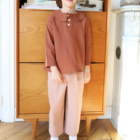 PANTALON MICHEL VICHY ARGILE