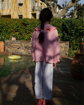 Pantalon Michel Fraise Rayé