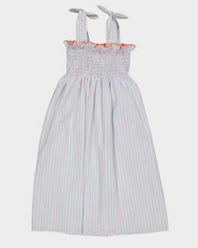 Robe longue Colette Fraise Rayé