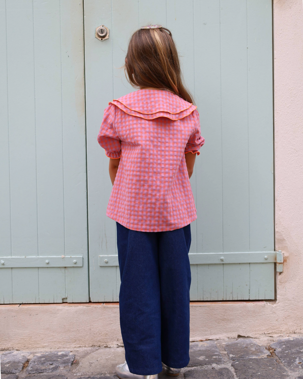 Blouse Agathe Orange/Mauve