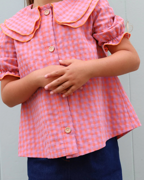 Blouse Agathe Orange/Mauve