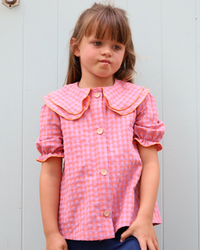 Blouse Agathe Orange/Mauve